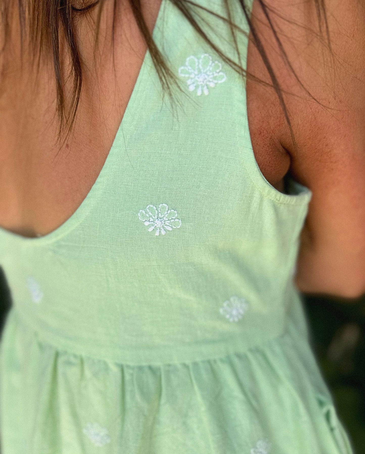 Fiza Linen Midi Dress