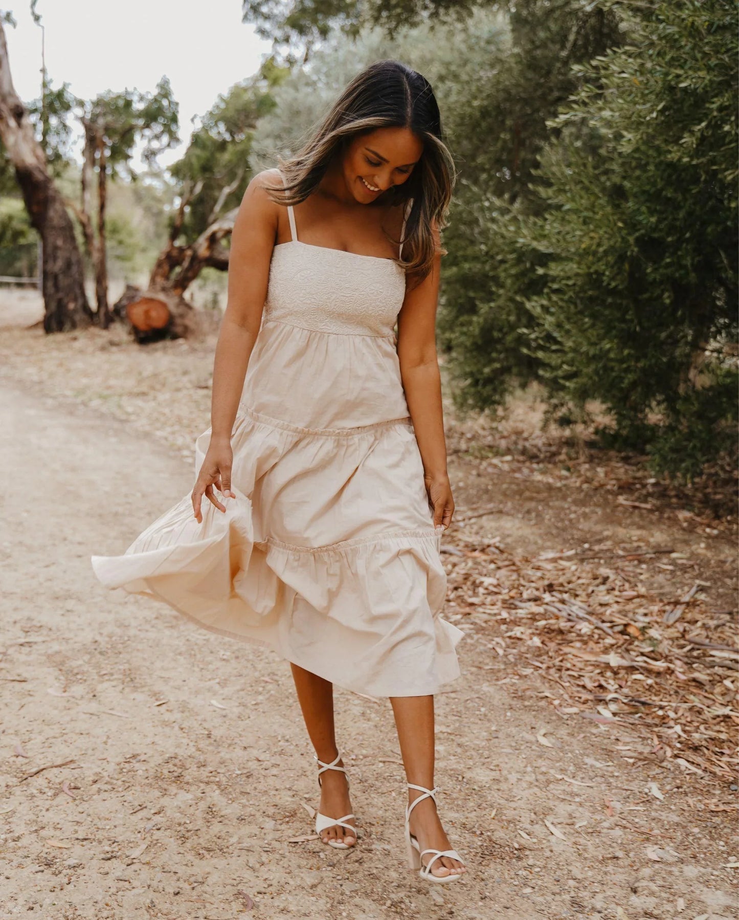 Zaafira Tiered Midi Dress