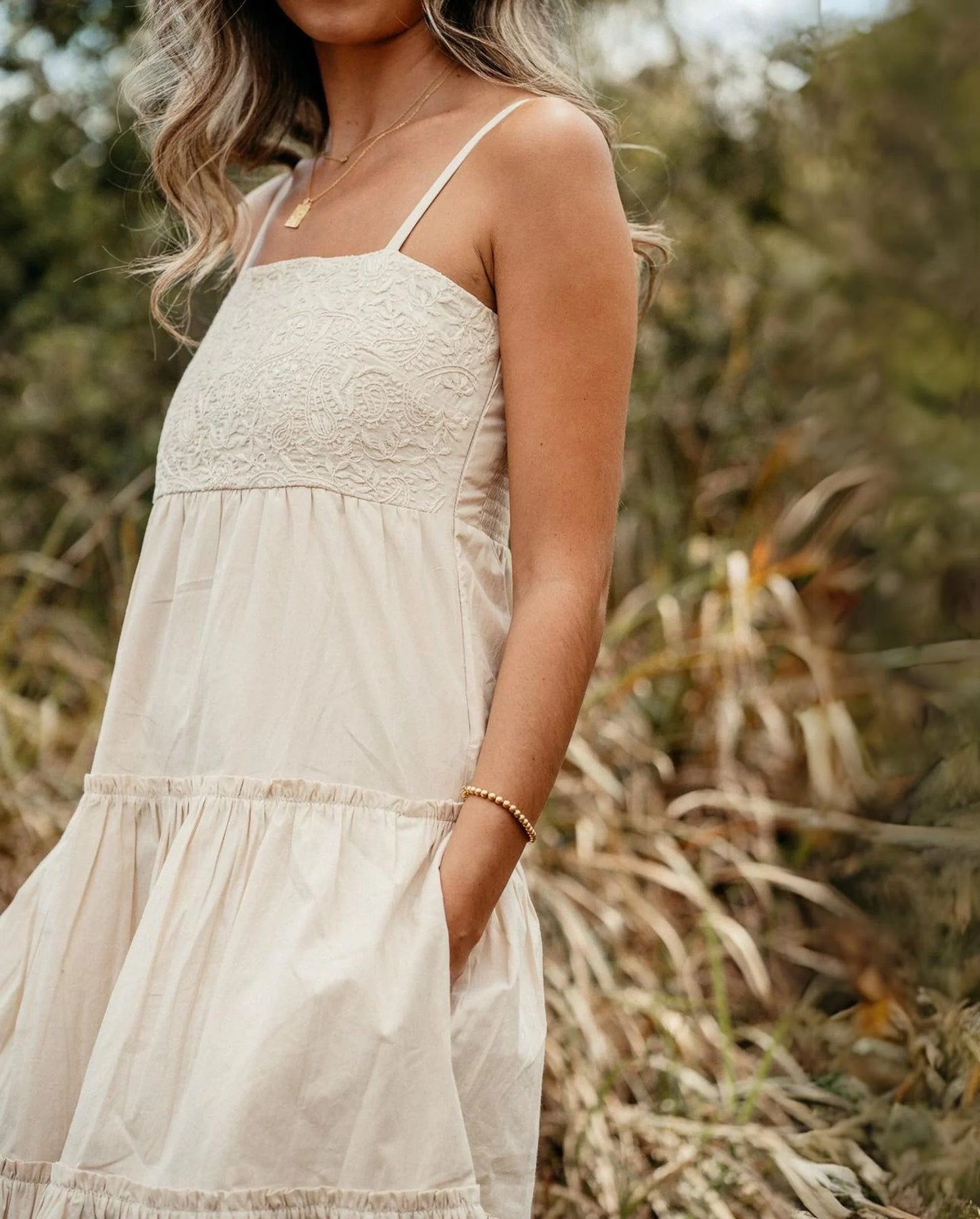 Zaafira Tiered Midi Dress
