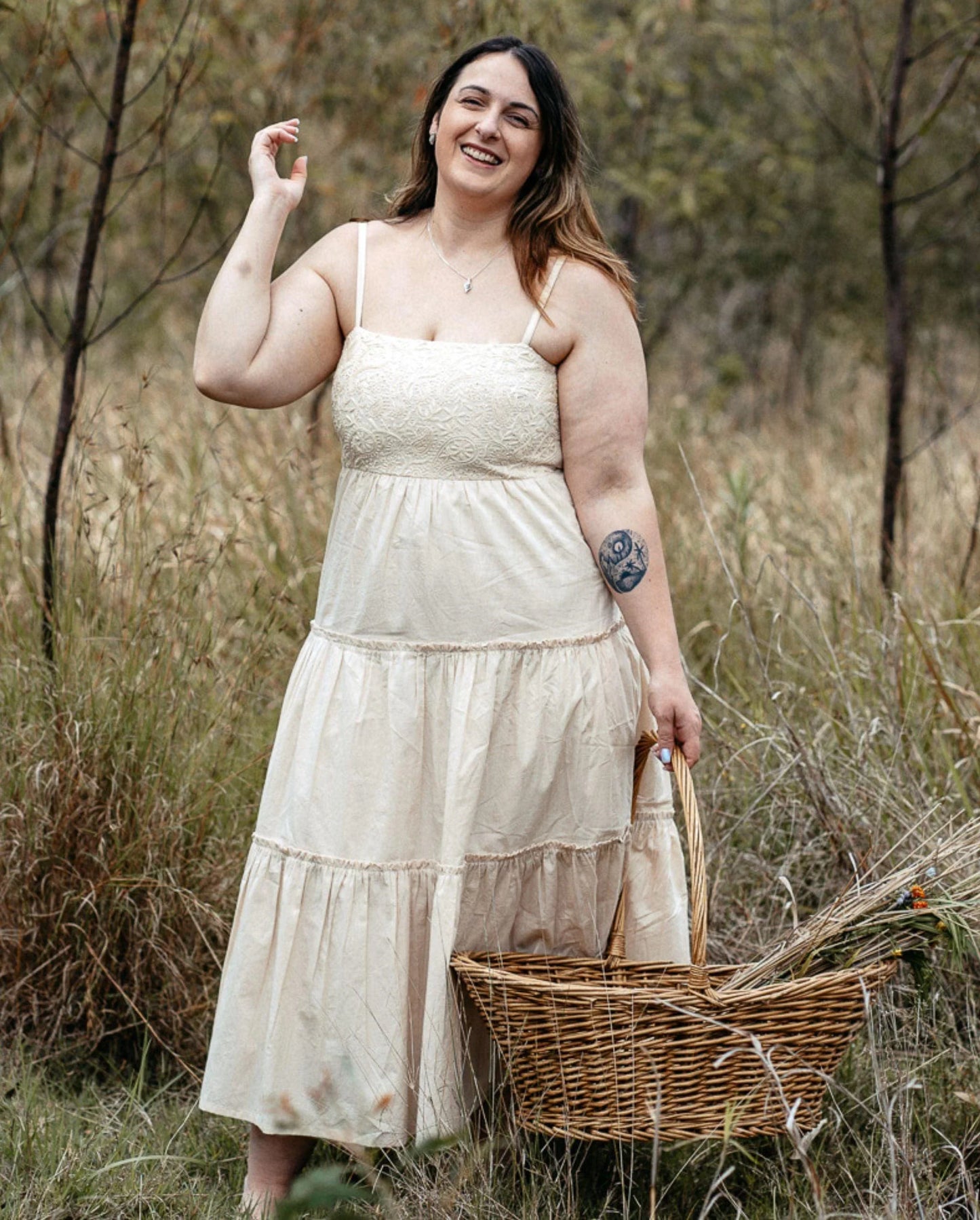 Zaafira Tiered Midi Dress