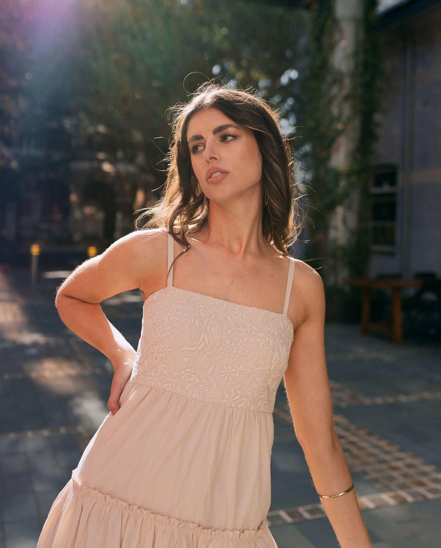 Zaafira Tiered Midi Dress