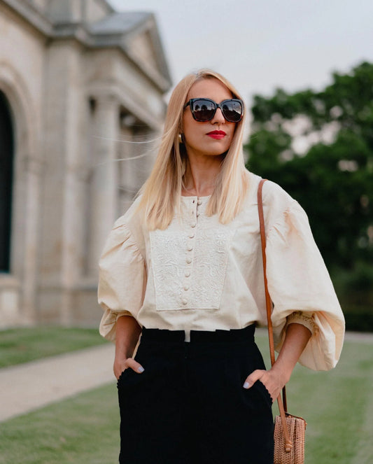 Zaafira Linen Top