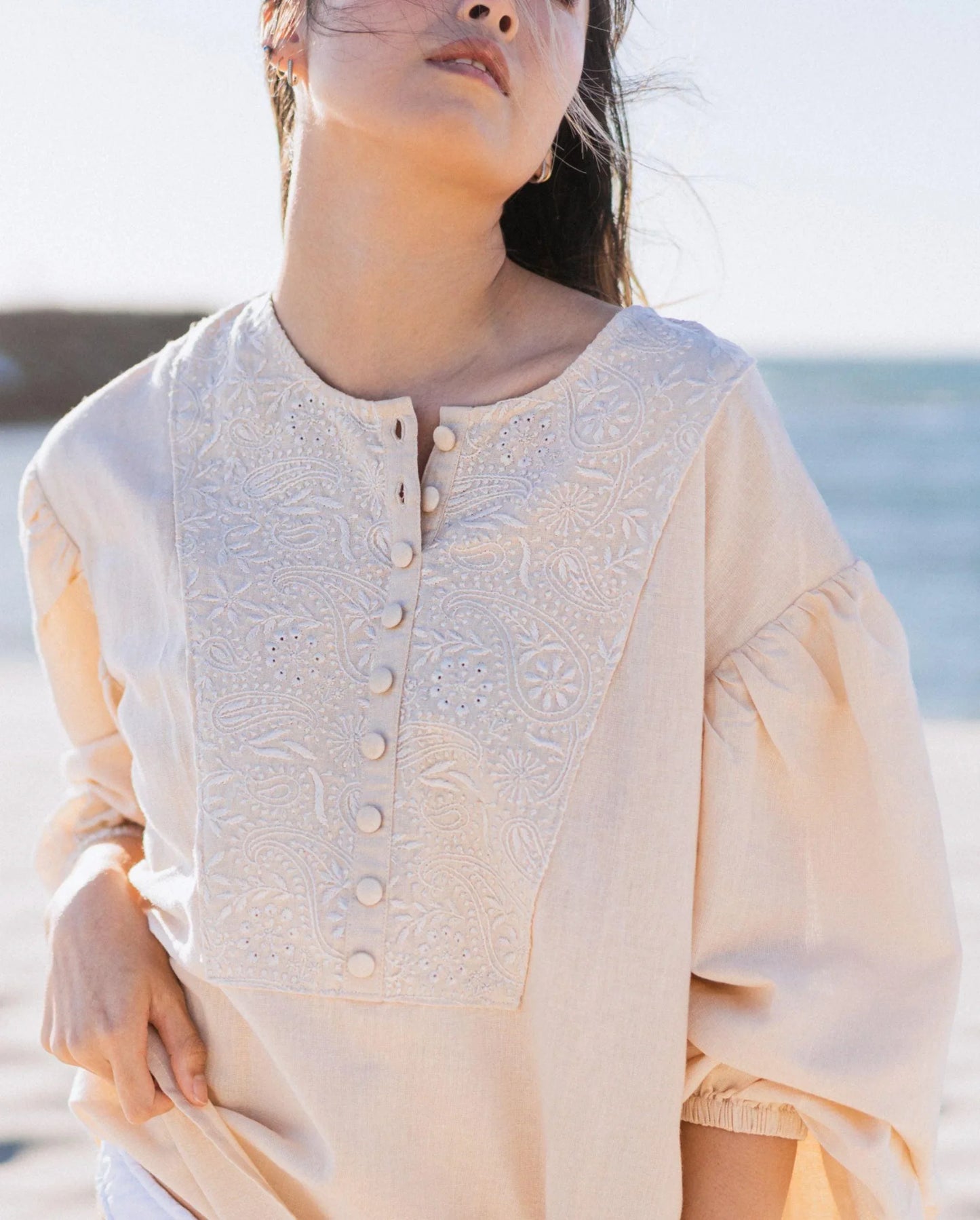 Zaafira Linen Top