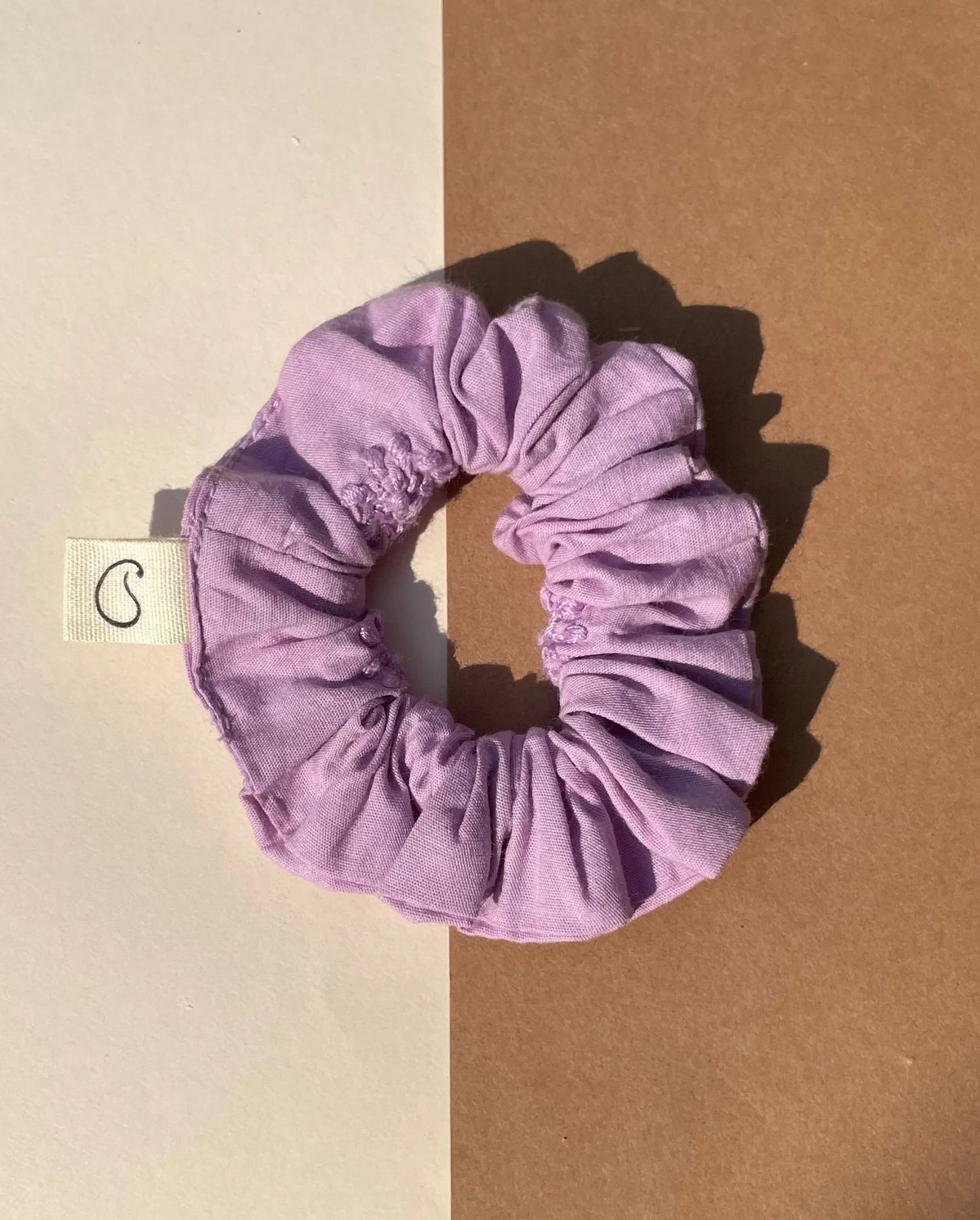 Women handmade scrunchie purple