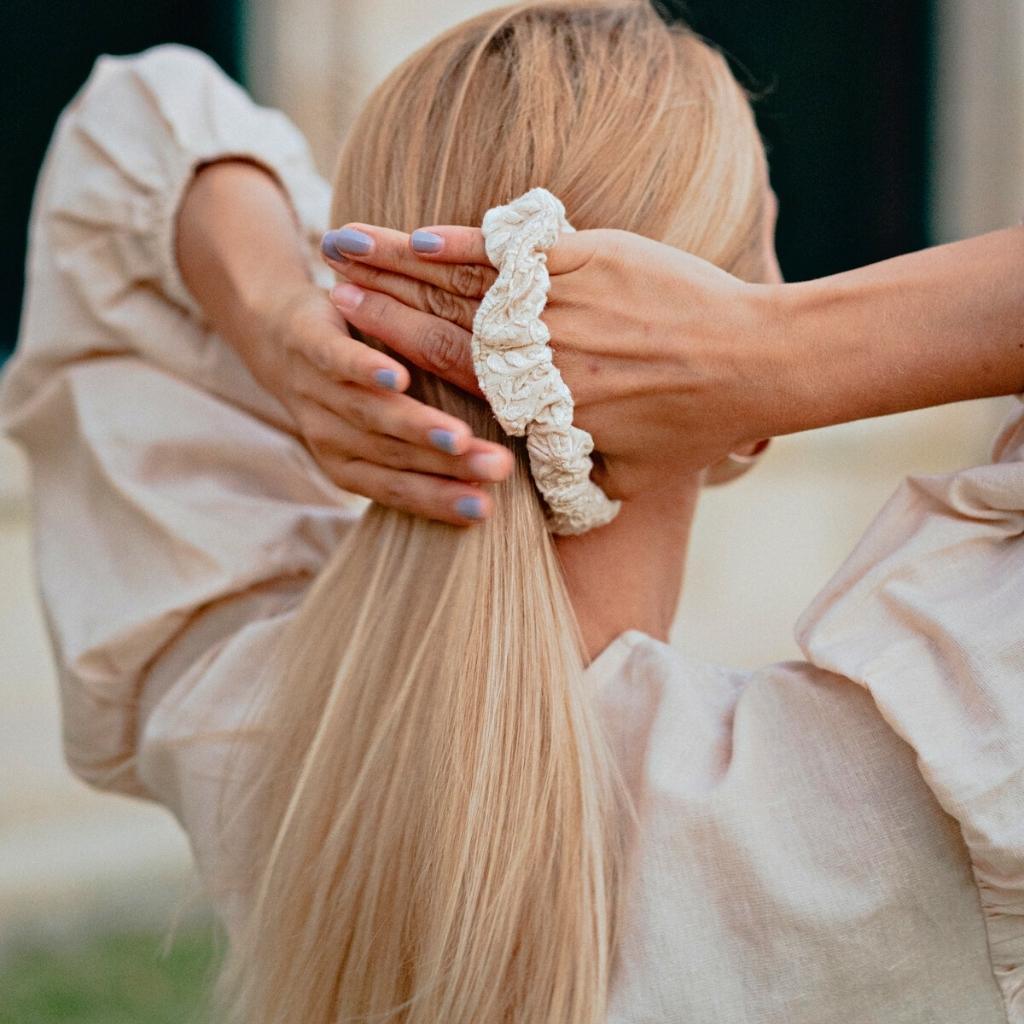 Beige Hair tie