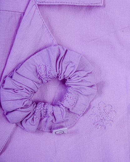 Women handmade scrunchie purple